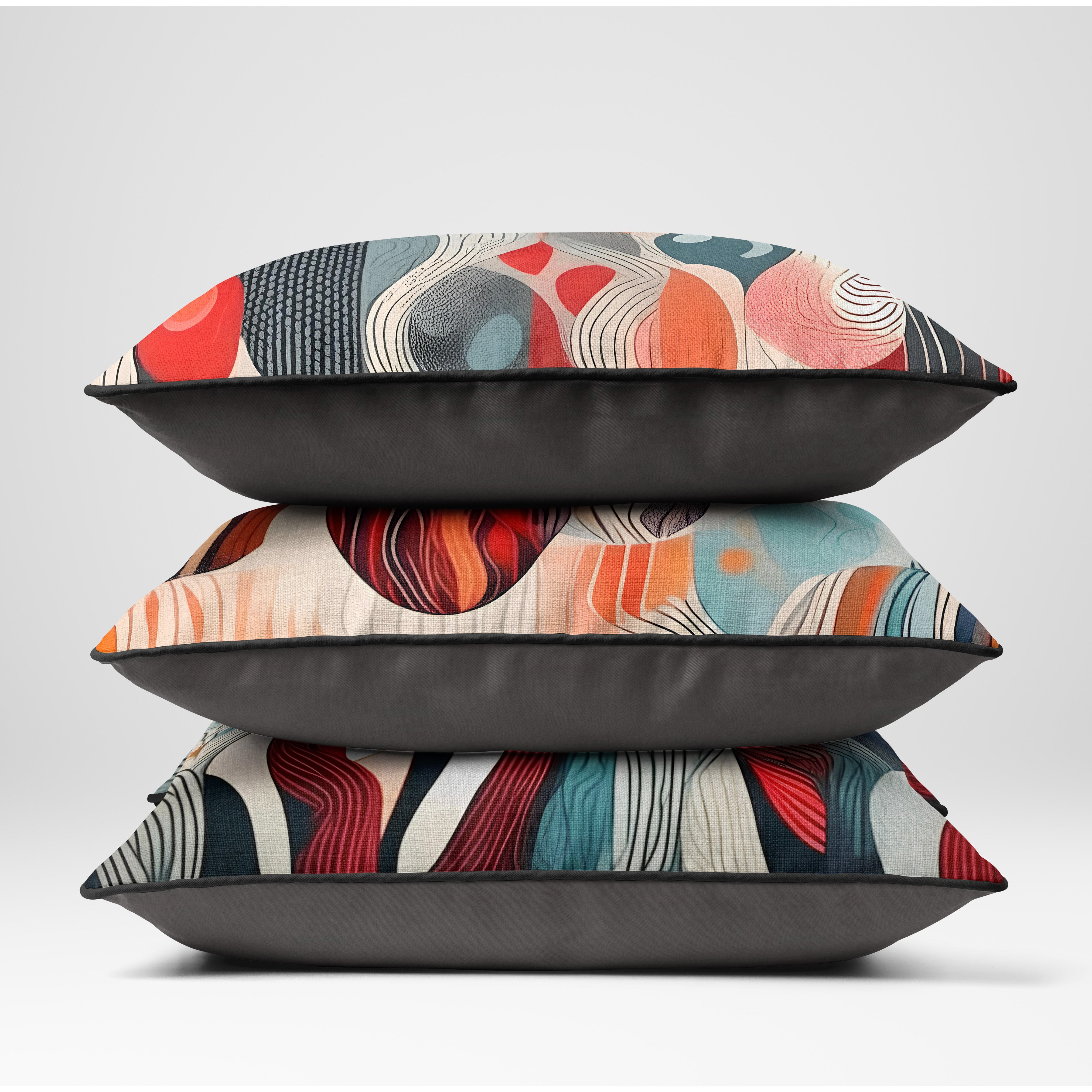 Pastel Retro Breeze  | Canvas Cushion