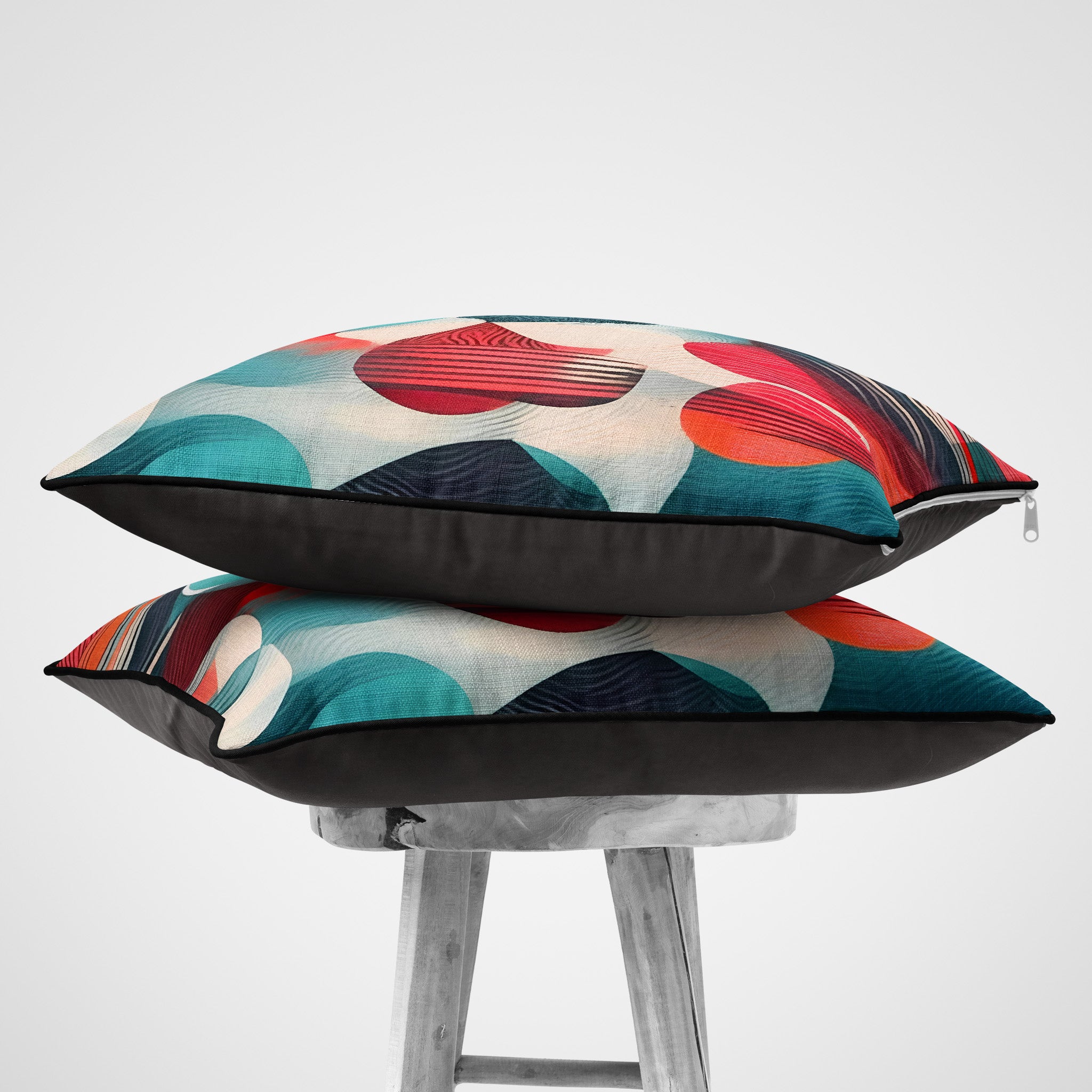 Pastel Retro Breeze  | Canvas Cushion