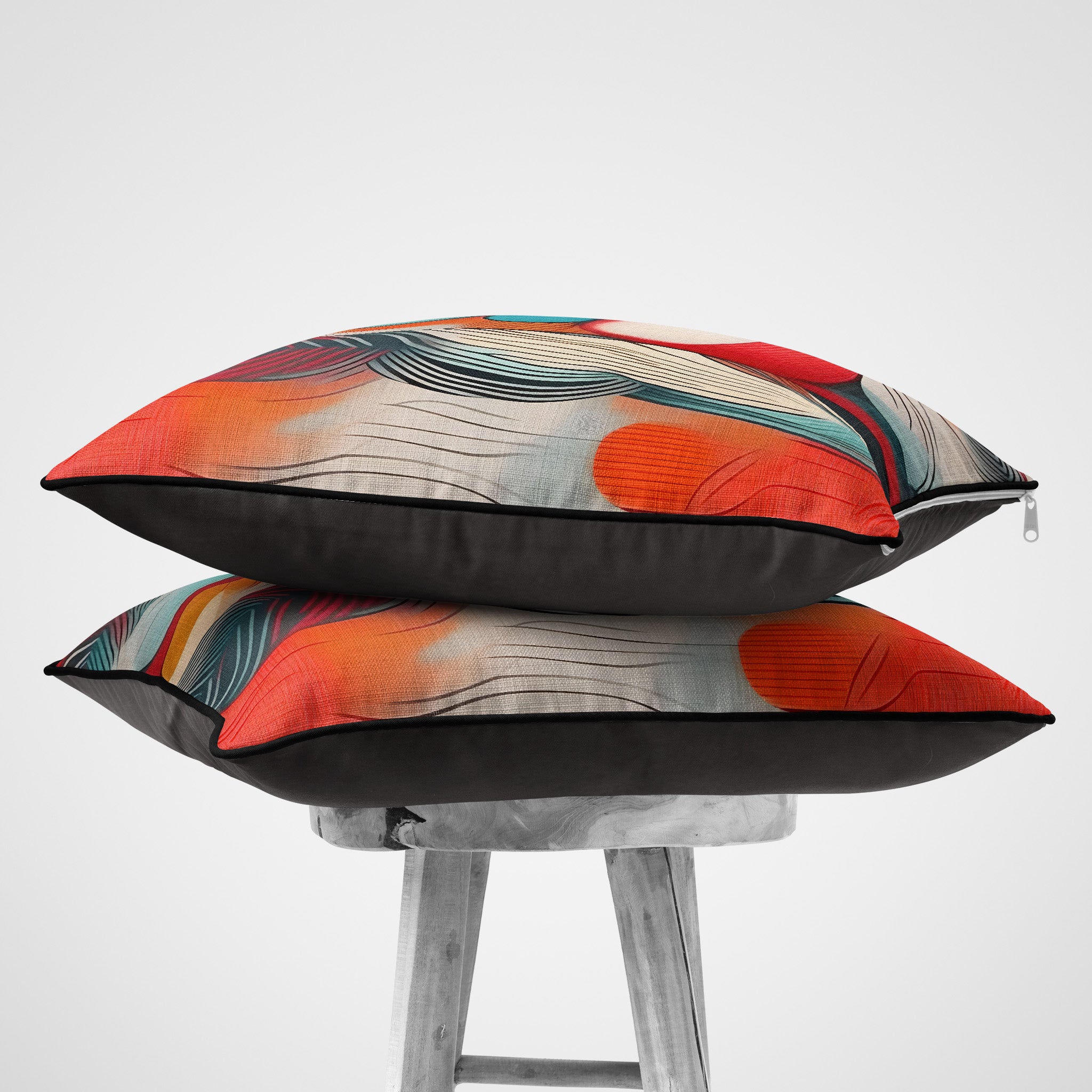 Pastel Retro Charm | Canvas Cushion