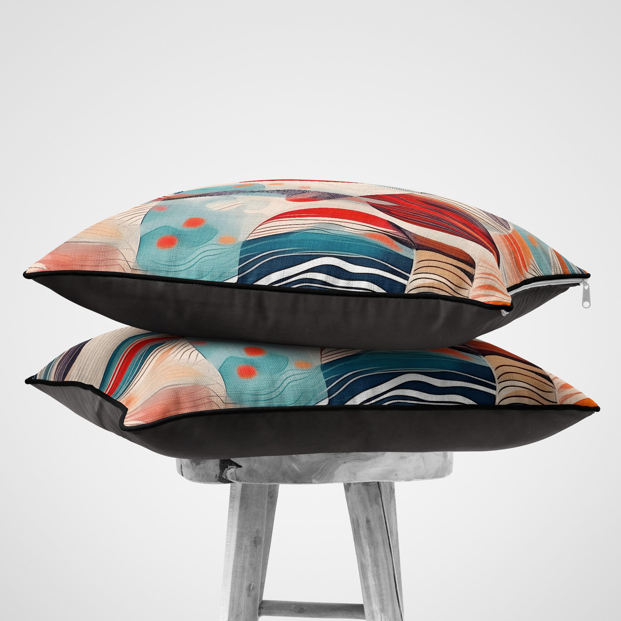 Bold Geo Retro | Canvas Cushion