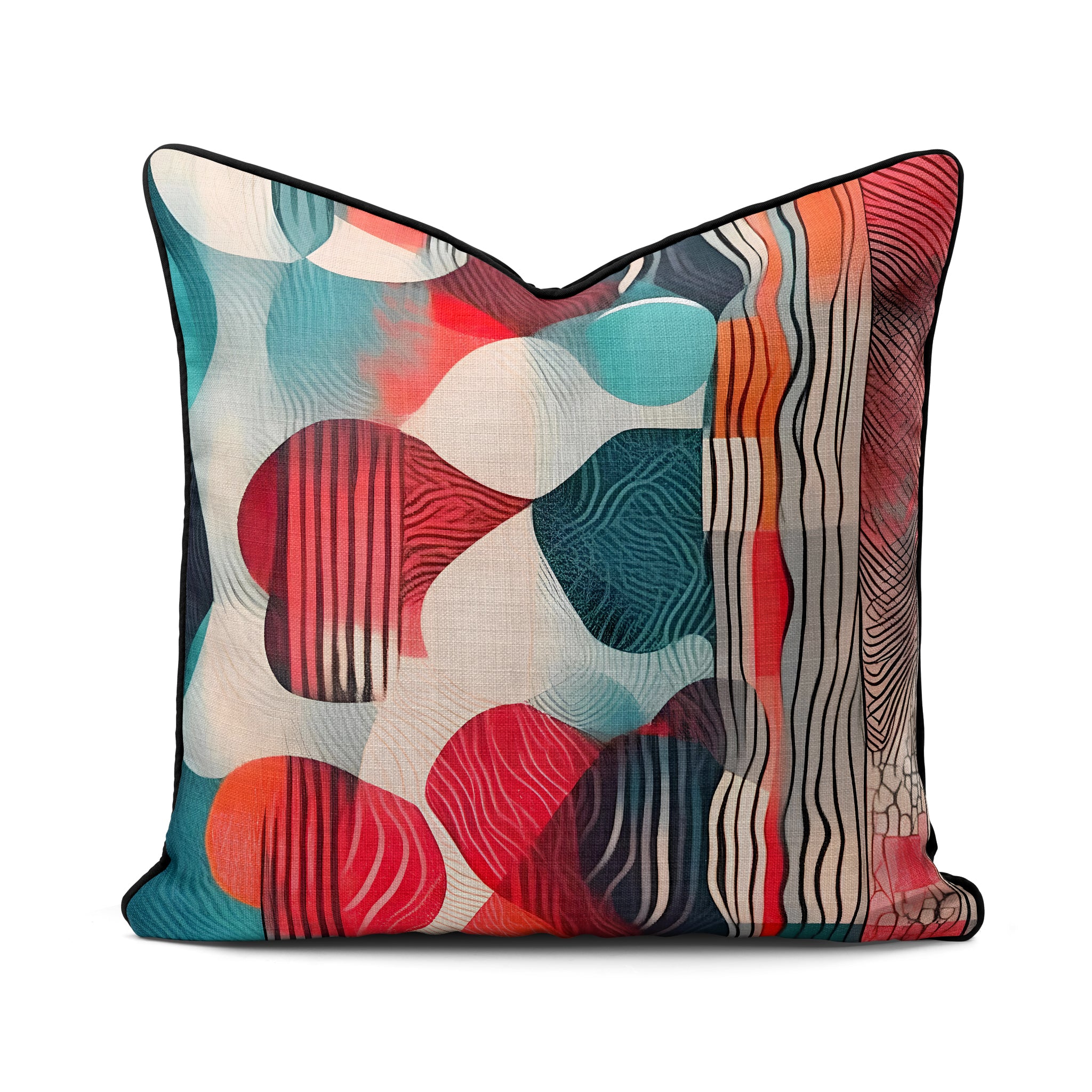 Pastel Retro Breeze  | Canvas Cushion