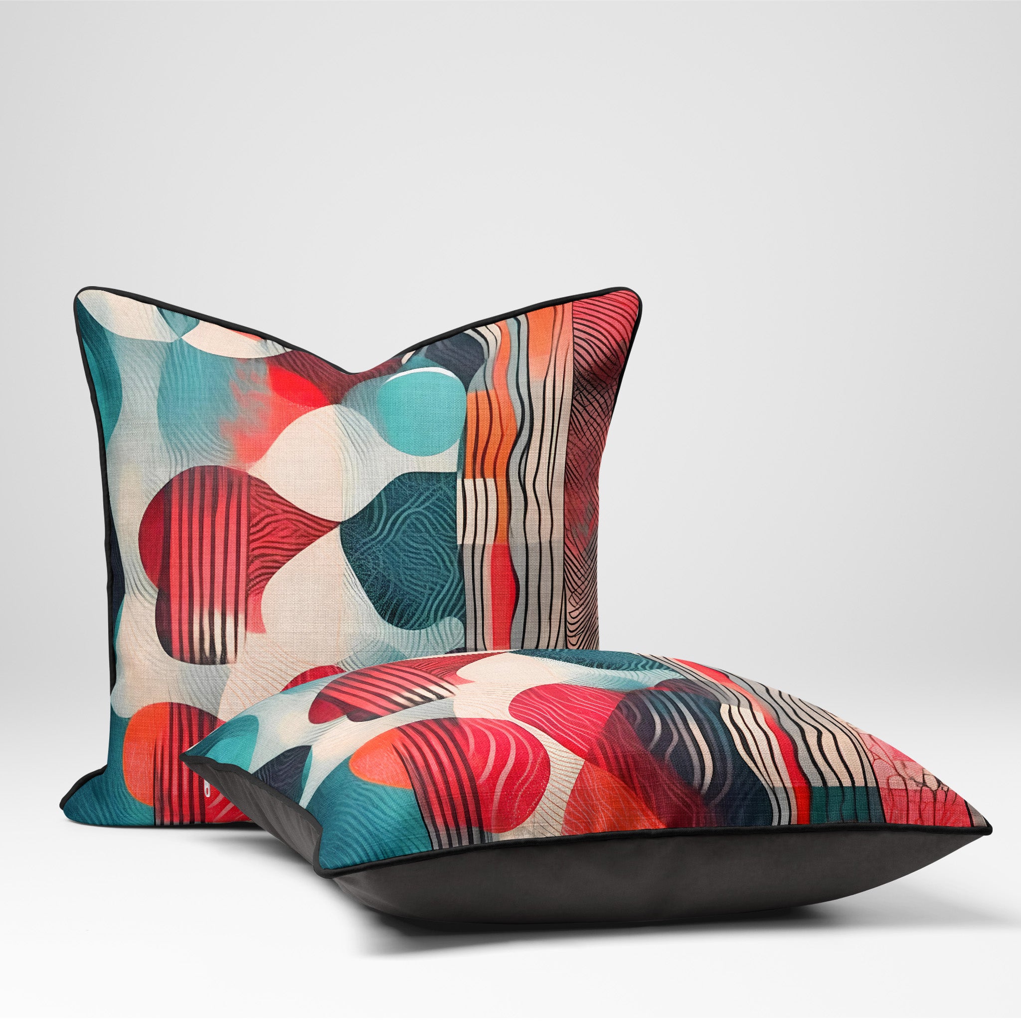 Pastel Retro Breeze  | Canvas Cushion