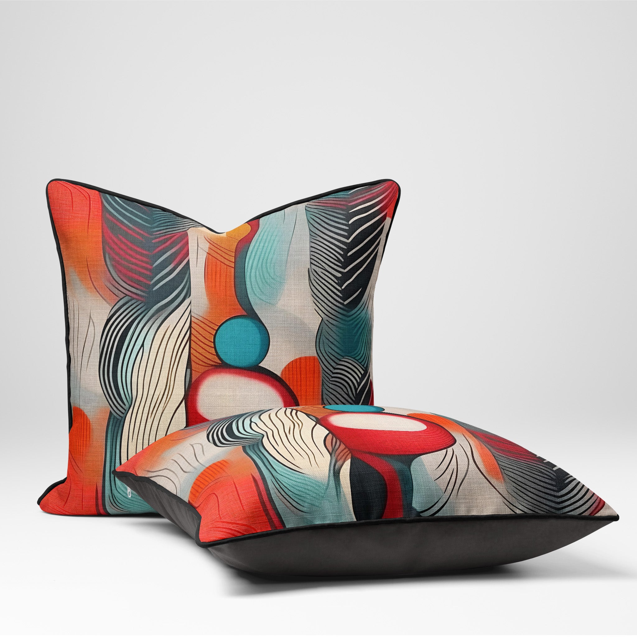 Pastel Retro Charm | Canvas Cushion