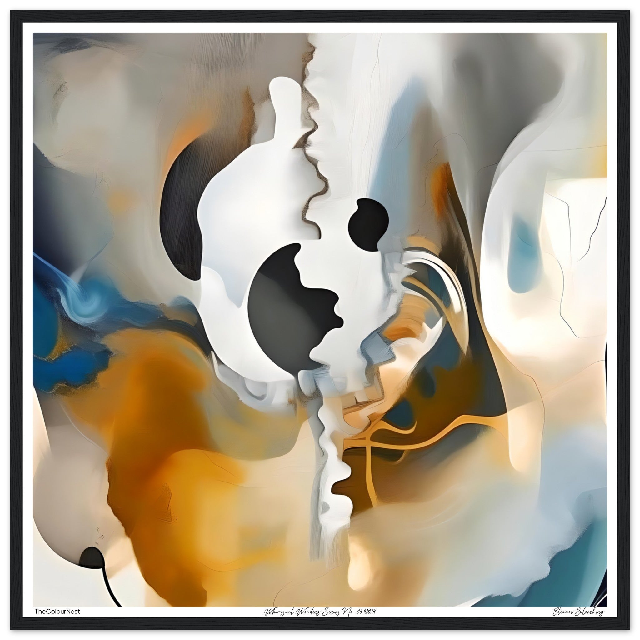 Whimsical Wonders No. 06 'Ethereal Elements' - Eco-Friendly Abstract Print by The Colour Nest