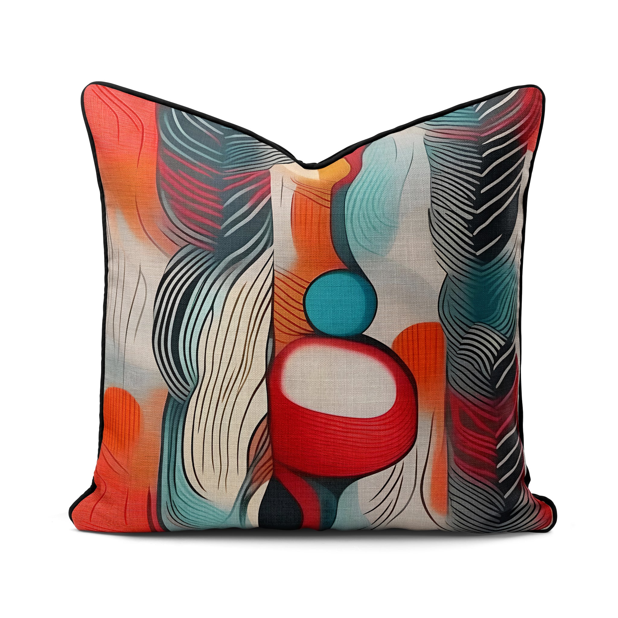 Pastel Retro Charm | Canvas Cushion